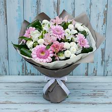 Букет цветов из:  Герберы, Альстромерии и Хризантемы в Улан-Удэ