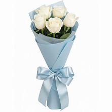 Букет 5 Белых роз Проуд в Улан-Удэ