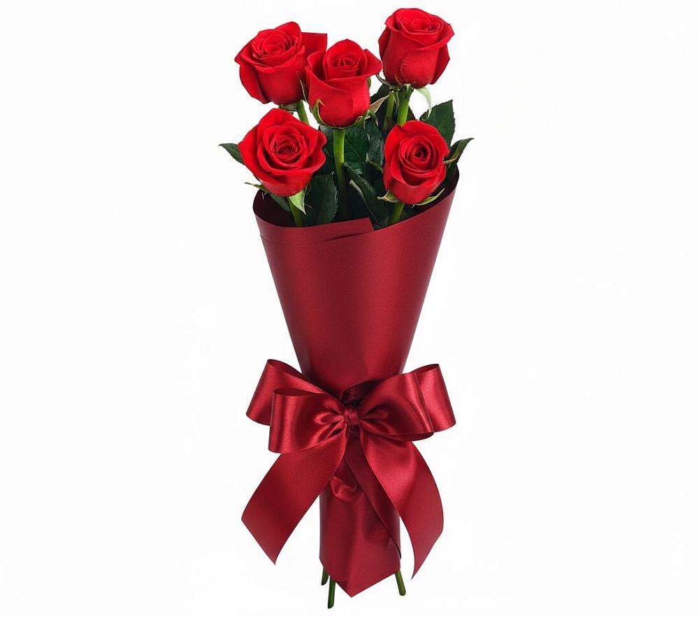 Букет 5 Красных роз Эдлесс Лав в Улан-Удэ