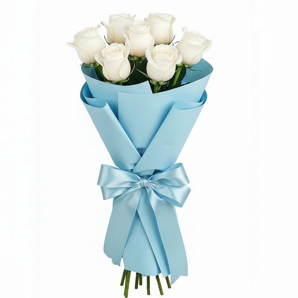 Букет 7 белых роз Проуд в Улан-Удэ