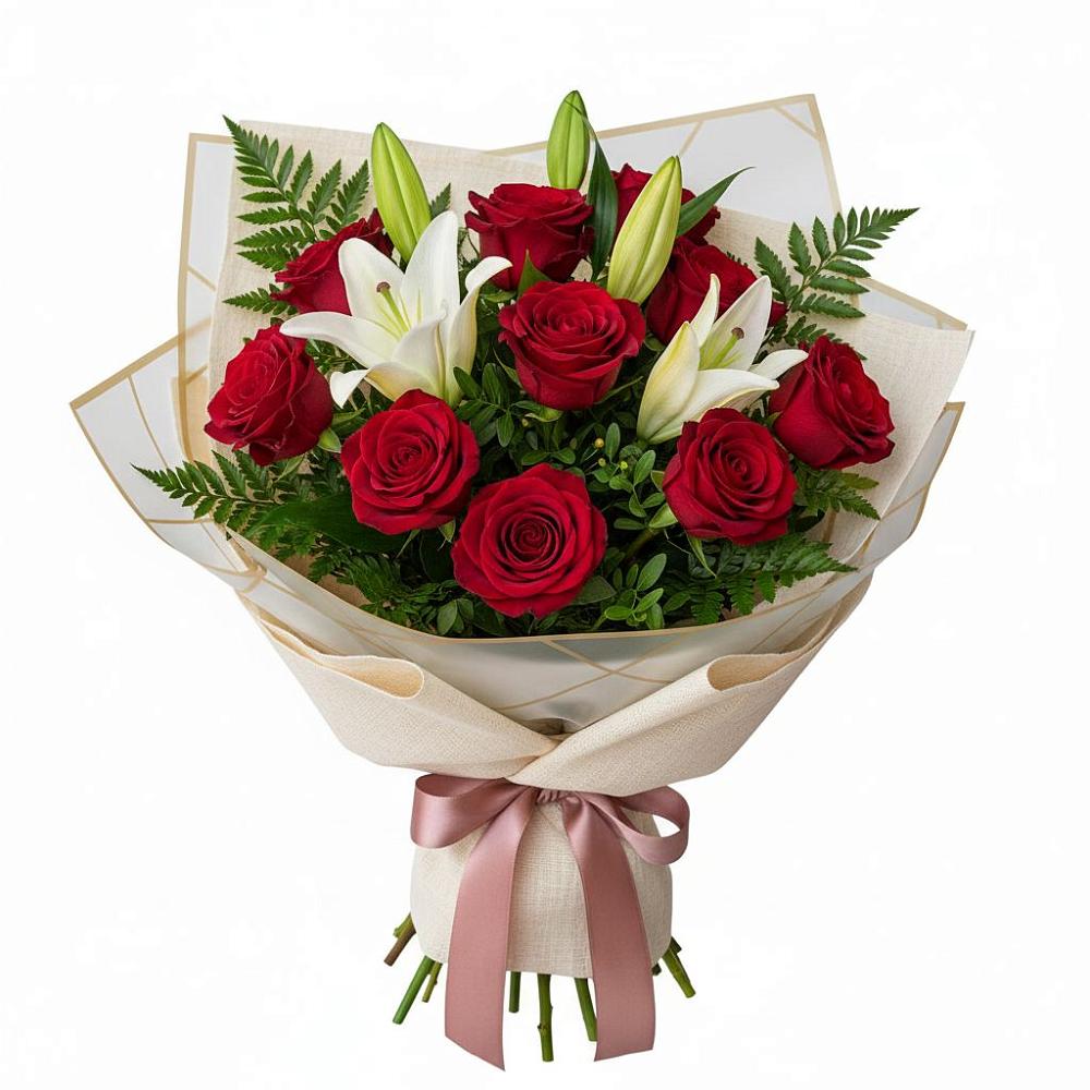 Букет цветов из: Лилии и Розы в Улан-Удэ