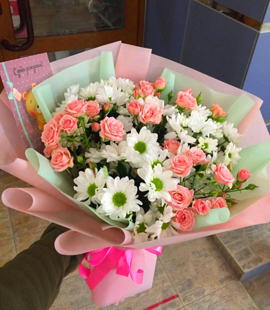 Букет цветов из: Розы и Хризантемы в Улан-Удэ