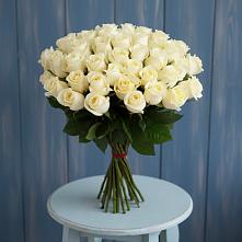 Букет 51 Белая роза Эдлесс Лав в Улан-Удэ