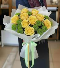 Букет цветов из:  Хризантемы и Розы в Улан-Удэ