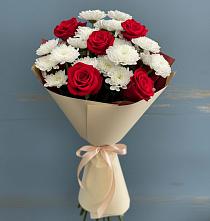 Букет цветов из:  Розы и Хризантемы в Улан-Удэ