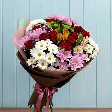 Букет цветов из:  Розы, Хризантемы и Альстромерии #REPLACE_PRED# Улан-Удэ