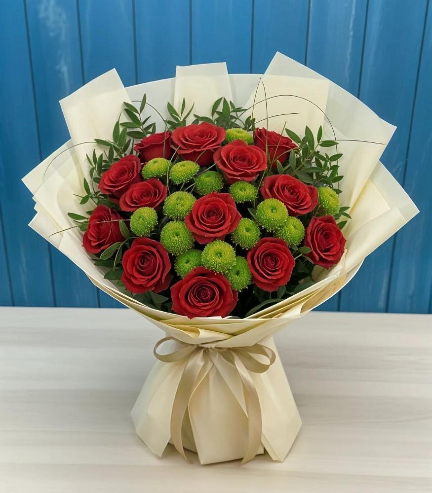 Букет цветов из: Розы и Хризантемы в Улан-Удэ