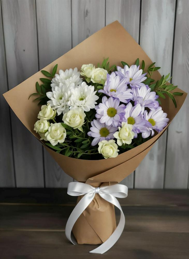 Букет цветов из: Хризантемы и Розы в Улан-Удэ